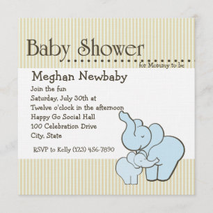 Elephant Hugs Baby shower Kaart
