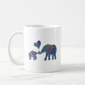 Elephant Hugs Rainbow mama en Baby met hart Koffiemok (Links)