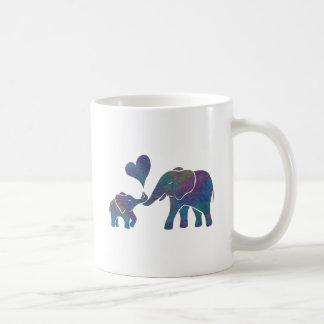 Elephant Hugs Rainbow mama en Baby met hart Koffiemok