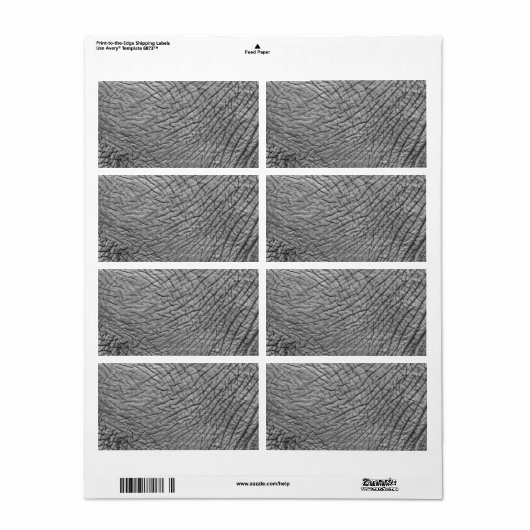 Elephant huid etiket (Full Sheet)