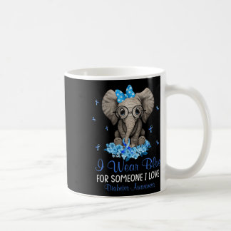 Elephant I Draag blauw voor iemand met diabetes Aw Koffiemok