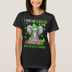 Elephant I Draag Green for Neural Tube Defecten T-shirt