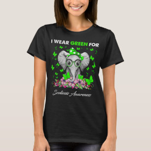 Elephant I Draag Green for Scoliosis Awareness T-shirt