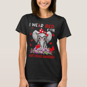 Elephant I Draag voor hartziekte T-shirt