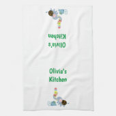 Elephant Ice Cream Floral Mouse Kitchen Handdoeken (Verticaal)