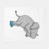 Elephant Ice skating Ice schaatsen Fleece Deken (Voorkant (Horizontaal))
