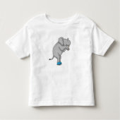 Elephant Ice skating Ice schaatsen Kinder Shirts (Voorkant)
