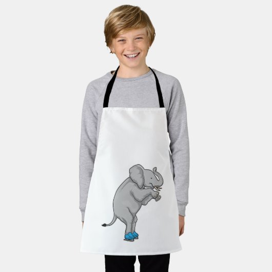 Elephant Ice skating Ice schaatsen Schort (Gedragen)