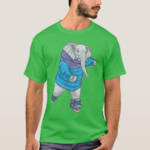 Elephant Ice skating Ice schaatsen T-shirt