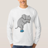 Elephant Ice skating Ice schaatsen T-shirt (Voorkant)