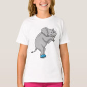 Elephant Ice skating Ice schaatsen T-shirt (Voorkant)