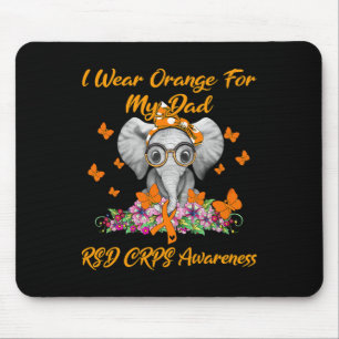 Elephant ik Draag Oranje voor mijn vader RSD CRPS  Muismat