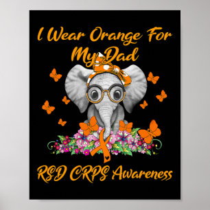 Elephant ik Draag Oranje voor mijn vader RSD CRPS Poster