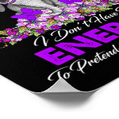 Elephant Ik heb fibromyalgie Awareness Giften Poster (Hoek)