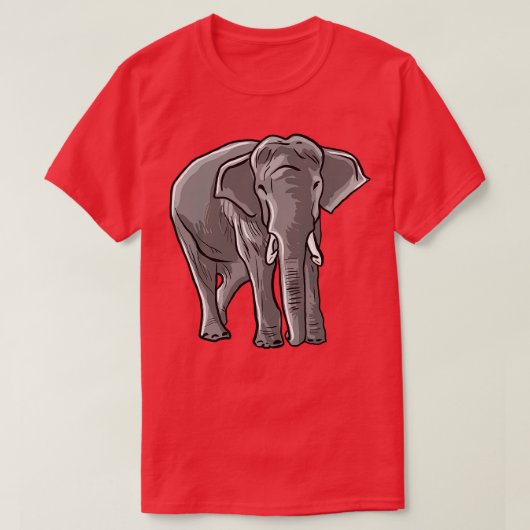 Elephant Illustratie T-shirt (Design voorkant)
