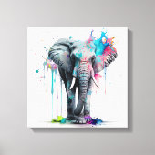 Elephant-illustraties? canvas afdrukken (Voorkant)