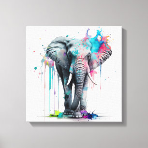 Elephant-illustraties? canvas afdrukken