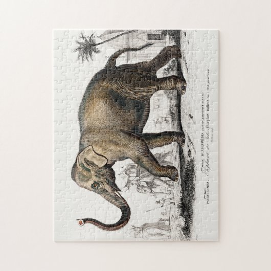 Elephant Illustration  Art Print Legpuzzel (Verticaal)