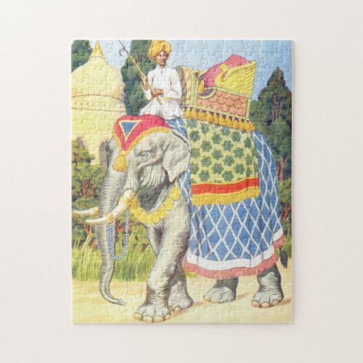 Elephant Illustration  Childrens Book Legpuzzel (Verticaal)