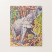 Elephant Illustration  Childrens Book Legpuzzel (Verticaal)