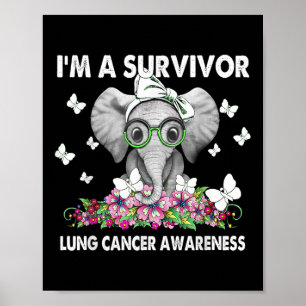 Elephant I'm A Survivor Lung Cancer Awareness (Oli Poster
