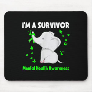Elephant I'm a Survivor Mental Health Awareness Muismat