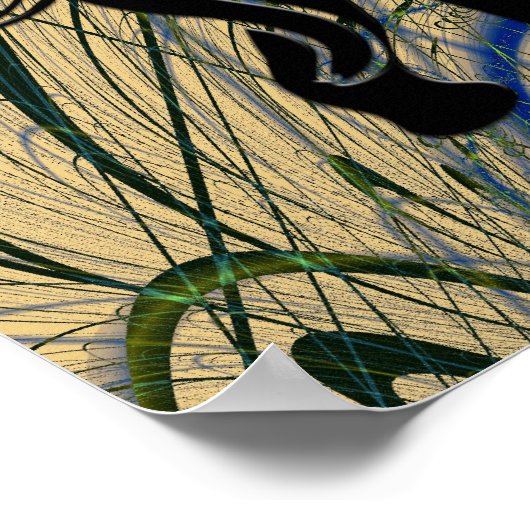 Elephant in Abstract Oerwoud Print Poster (Hoek)