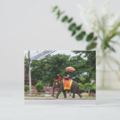 Elephant in Ayutthaya Thailand Briefkaart (Staand voorkant)