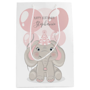 Elephant in Birthday Party Pet Medium Cadeauzakje