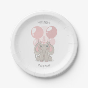 Elephant in Birthday Party Pet Papieren Bordje