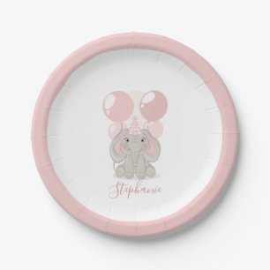 Elephant in Birthday Party Pet Papieren Bordje