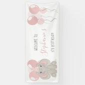 Elephant in Birthday Party Pet Spandoek (Verticaal)