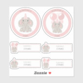Elephant in Birthday Party Pet Sticker (Vel)