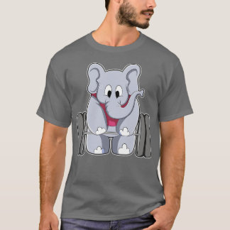 Elephant in Bodybuilding met Barbell T-shirt