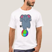 Elephant in Circus met Circus ball T-shirt (Voorkant)