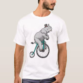 Elephant in Circus met fiets T-shirt (Voorkant)