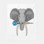 Elephant in Darts met Dart Fleece Deken (Voorkant)
