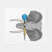 Elephant in Darts met Dart Fleece Deken (Voorkant (Horizontaal))