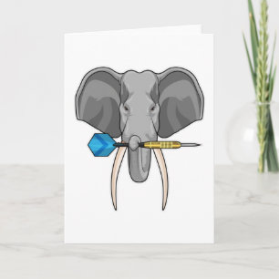 Elephant in Darts met Dart Kaart