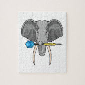 Elephant in Darts met Dart Legpuzzel (Verticaal)