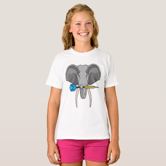 Elephant in Darts met Dart T-shirt (Voorkant volledig)