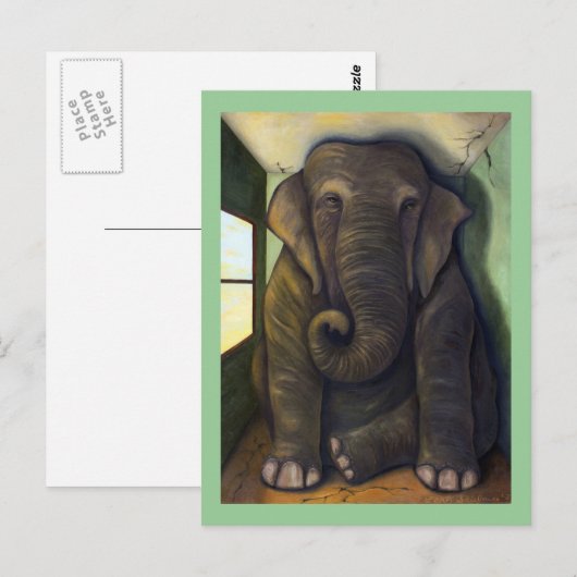 Elephant in de kamer briefkaart (Voorkant / Achterkant)