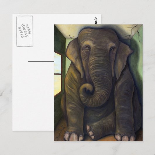 Elephant in de kamer briefkaart (Voorkant / Achterkant)