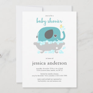 Elephant in de uitnodiging van het Baby shower van