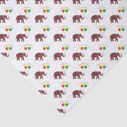 Elephant in een marsala-kleur tissuepapier (Detail)