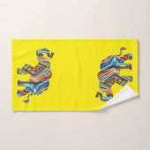 Elephant in een Psychedelic Zebra Pattern Bad Handdoek (Handdoek)