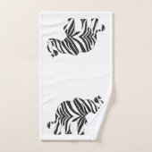 Elephant in een Zebra Print Bad Handdoek (Handdoek)