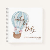 Elephant in Hot Air Balloon Wishes for Baby Notitieboek (Voorkant)