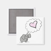 Elephant in liefde magneet (Voorkant / Achterkant)