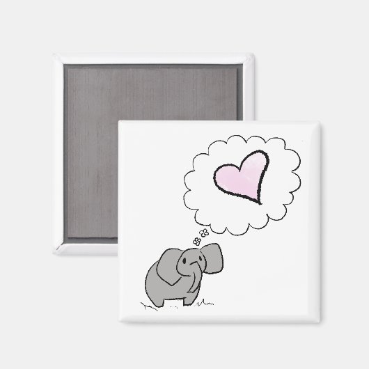 Elephant in liefde magneet (Voorkant / Achterkant)